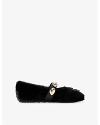 Steve Madden - Toasted Faux-Fur Ballet Flats - Lyst