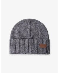 Hackett - Brand-Patch Cashmere Beanie Hat - Lyst