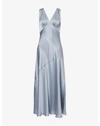 Dissh - Mila V-Neck Silk Midi Dress - Lyst
