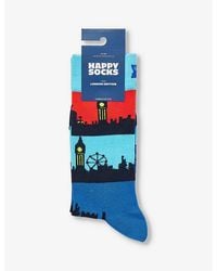 Happy Socks - London Edition Skyline Stretch Cotton-blend Socks - Lyst