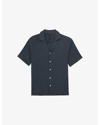 Reiss - Knox Short-Sleeve Textured Stretch-Woven Shirt - Lyst