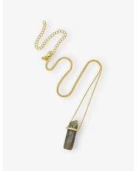 La Maison Du Couturier - Assya Aurora 18Ct Vermeil, Labradorite And Cubic Zirconia Necklace - Lyst