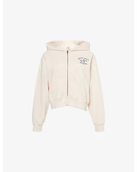 Sporty & Rich - Bh Riding Club Soft Cropped Cotton-Jersey Hoody - Lyst