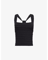 Peachy Den - Cindy Racer-Back Stretch-Woven Top - Lyst