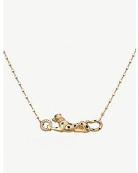 Cartier - Panthère De 18Ct- Diamond, Tsavorite Garnet And Lacquer Necklace - Lyst