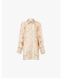 Zimmermann - Roselight Printed Silk Shirt - Lyst