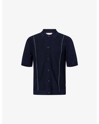 Orlebar Brown - Roddy Chevron Knit Cotton Shirt - Lyst