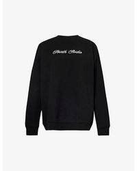 4th & Reckless - Gigi Brand-embroidered Cotton-jersey Sweatshirt - Lyst