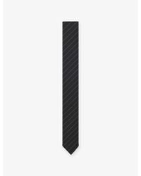 HUGO - Stripe-Pattern Silk-Jacquard Tie - Lyst