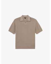 Reiss - Sol Textured Knitted Polo Shirt - Lyst