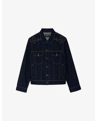 Zadig & Voltaire - Bases Western-Stitch Denim Jacket - Lyst