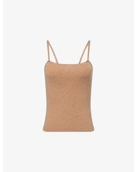 ME+EM - Ribbed Square-Neck Cashmere Top - Lyst