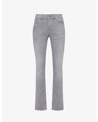 7 For All Mankind - Slimmy Advance Tapered-leg Slim-fit Stretch-denim Jeans - Lyst