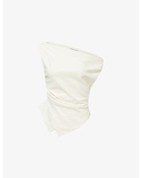 RÓHE Frames - Off-Shoulder Draped Woven Top - Lyst