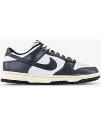Nike - Dunk Low Brand-embellished Leather Low-top Trainers - Lyst