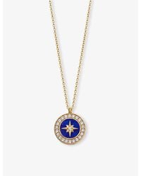 Astley Clarke - Polaris 18Ct Vermeil, Lapis And Sapphire Locket Necklace - Lyst