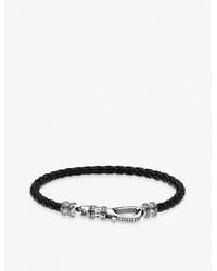 Thomas Sabo - Braided Leather And Sterling- Bracelet - Lyst