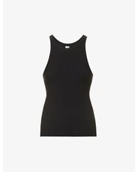 TOTEME - Ribbed Cotton-Blend Tank Top - Lyst