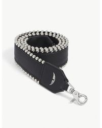 Zadig & Voltaire - Studded Logo-Embossed Grained Leather Strap - Lyst