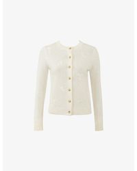 House Of Cb - Poppie Scatter-Floral Wool And Cashmere Cardigan - Lyst