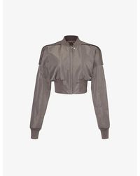 Rick Owens - Cropped Stand-collar Woven Jacket - Lyst