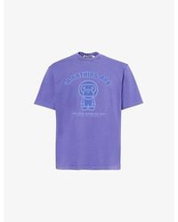 A Bathing Ape - Crewneck Graphic-Print Relaxed-Fit Cotton-Jersey T-Shirt - Lyst