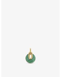 Monica Vinader - Kate Young Gemstone 18Ct Vermeil And Aventurine Gemstone Pendant Charm - Lyst