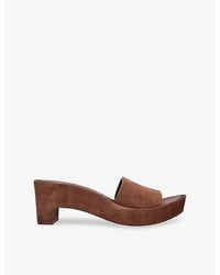 Pedro Garcia - Diedra Heeled Suede Mules - Lyst