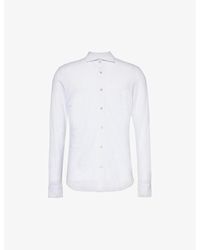 Eleventy - Long-sleeved Buttoned-cuff Cotton Shirt - Lyst