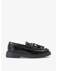 KG by Kurt Geiger - Mack Tassel-Embellished Faux-Leather Loafers - Lyst