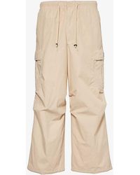 Obey - Giant Parachute Brand-patch Wide-leg Relaxed-fit Cotton-poplin Trousers - Lyst