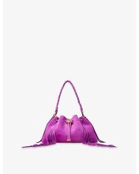 Jimmy Choo - Cinch Medium Fringe Suede Handbag - Lyst