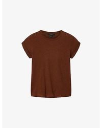 AllSaints - Anna Relaxed-Fit Short-Sleeve Cotton T-Shirt - Lyst