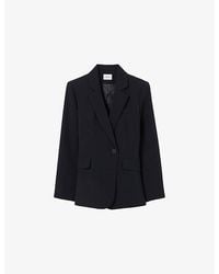 Claudie Pierlot - Tailored Lapel-Collar Woven Blazer - Lyst