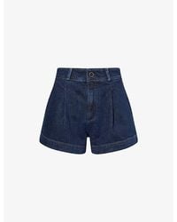 PAIGE - Camille High-Rise Denim Shorts - Lyst