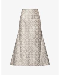 Huishan Zhang - Vicky Jacquard Woven Midi Skirt - Lyst