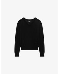 The Kooples - V-Neck Wool Knitted Jumper - Lyst