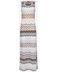 Missoni - Sequin-embellished Chevron-pattern Maxi Dress - Lyst