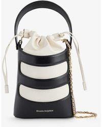 Alexander McQueen - The Rise Mini Leather Bucket Bag - Lyst