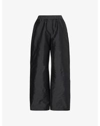 Reem Alkanhal - Karate Straight-Leg Taffeta Trousers - Lyst
