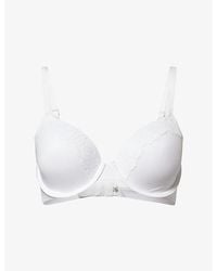 Calvin Klein - Perfectly Fit Lace Lightly-Lined Full-Coverage Bra - Lyst