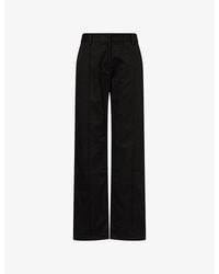 The Dropped Collection - Mid-Rise Tailored-Fit Cotton-Twill Trousers - Lyst