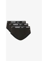 Nike - Everyday Stretch-cotton Jersey Briefs Pack Of Three X - Lyst