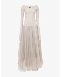 Marc Le Bihan - Textured Silk-Blend Maxi Dress - Lyst