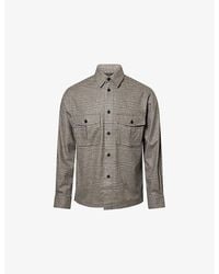 dunhill - Super 170S Glen-Check Wool And Cashmere-Blend Overshirt - Lyst