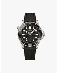 Omega - 210.32.42.20.01.001 Seamaster Diver Teel And Rubber Automatic Watch - Lyst