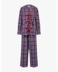Damson Madder - Antonella Check Cotton-Flannel Pyjama Set - Lyst