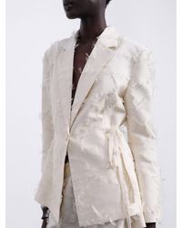 SÉLONE - Jora Fringe Open-Back Blazer - Lyst