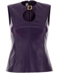 Miu Miu - Leather Top - Lyst
