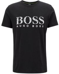 BOSS - T-Shirt With Round Neck And Short Sleeves - Lyst